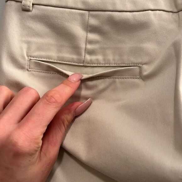 Dockers Women's Beige Petite Ideal Fit Straight Chinos - Picture 7 of 9